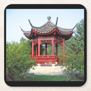 Porta-copo De Papel Quadrado Porta copos chinesa do teahouse