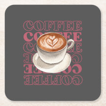 porta copos com tema de café