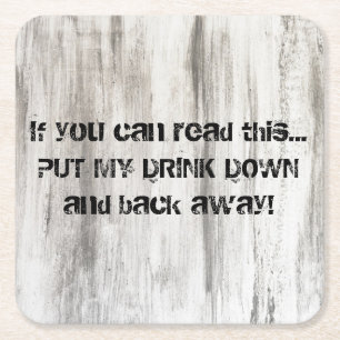 Porta-copo De Papel Quadrado Porta copos da bebida da cerveja do cartão para a