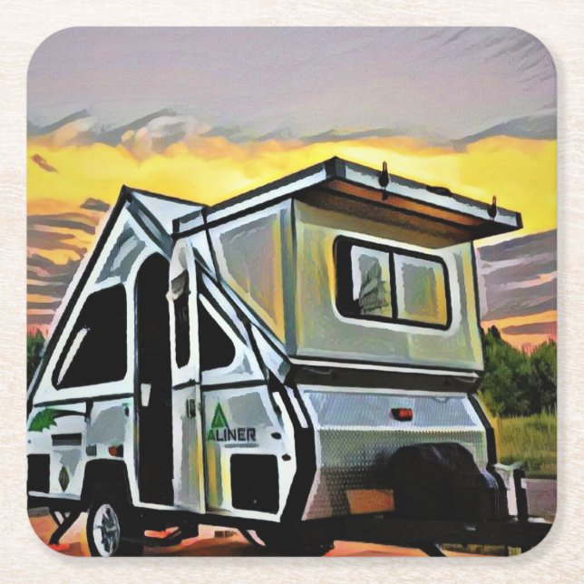 Porta-copo De Papel Quadrado porta copos de Aliner Sunset (Frente)