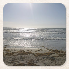 Porta-copo De Papel Quadrado Porta copos de Bebidas do Sunrise de Praia