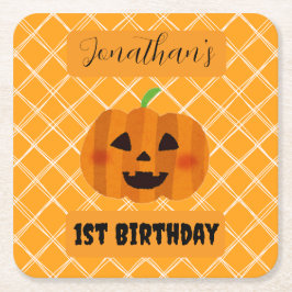 Porta-copo De Papel Quadrado Porta copos de Festa de aniversário Halloween Jack