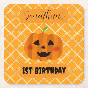 Porta-copo De Papel Quadrado Porta copos de Festa de aniversário Halloween Jack