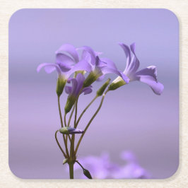 Porta-copo De Papel Quadrado Porta copos de Flores Roxas