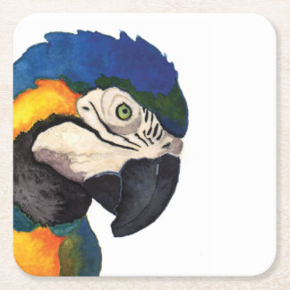 Porta-copo De Papel Quadrado Porta copos de Macaw Azul