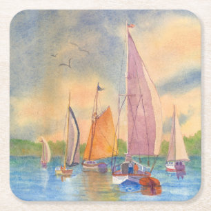 Porta-copo De Papel Quadrado Porta copos de navegação, Porta copos de veleiro