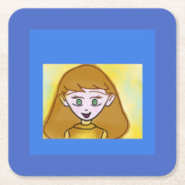 Porta-copo De Papel Quadrado Porta copos de Papel Animado do Bingo Azul