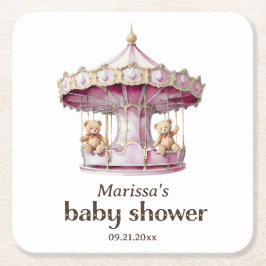 Porta-copo De Papel Quadrado Porta copos de papel Chá de fraldas do Urso de Ted