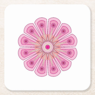 Porta-copo De Papel Quadrado Porta copos de papel com uma arte