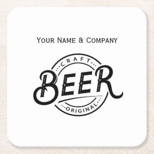 Porta-copo De Papel Quadrado Porta copos de papel da cerveja de logotipo manusc