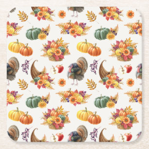 Porta-copo De Papel Quadrado Porta copos de Papel de Ação de Graças Tradicional