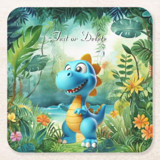 Porta-copo De Papel Quadrado Porta copos de papel do dinossauro bonito