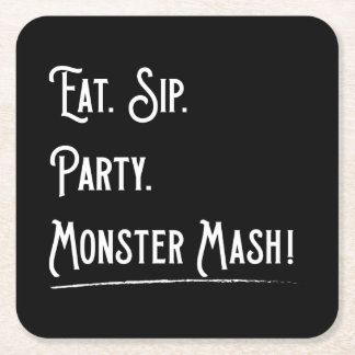 Porta-copo De Papel Quadrado Porta copos de papel do Monster Mash Halloween