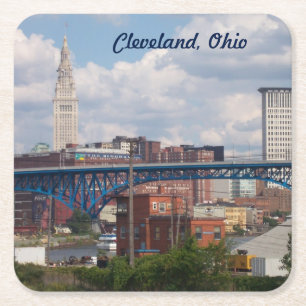 Porta-copo De Papel Quadrado Porta copos de papel ensolarada de Cleveland