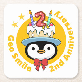 Porta-copo De Papel Quadrado Porta copos de Papel GeoSmile