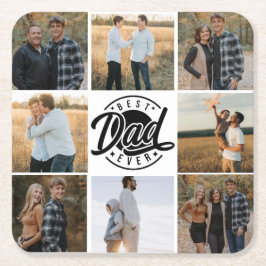 Porta-copo De Papel Quadrado porta copos de papel "Melhor Pai do Nunca"