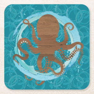 Porta-copo De Papel Quadrado Porta copos de papel Octopus Oasis