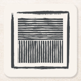 Porta-copo De Papel Quadrado Porta copos de papel preto e branco