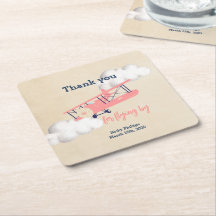 Porta copos de papel quadrada do avião,