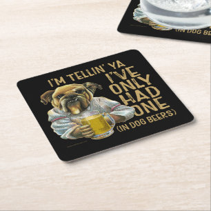 Porta-copo De Papel Quadrado Porta copos de Papel Quadrado das Cervejas de Cãe