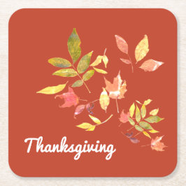 Porta-copo De Papel Quadrado Porta copos de Papel Quadrado de Ação de Graças