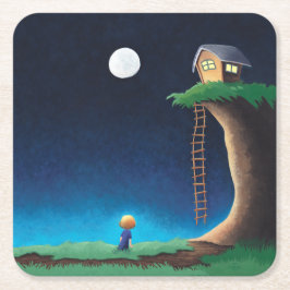 Porta-copo De Papel Quadrado Porta copos de Papel Quadrado do Sky da Noite da L