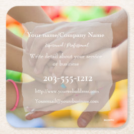 Porta-copo De Papel Quadrado Porta copos de promocional personalizada - HAMbyWG