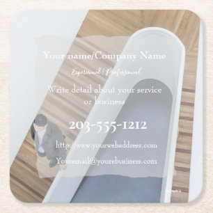 Porta-copo De Papel Quadrado Porta copos de Promocional personalizada - HAMbyWG