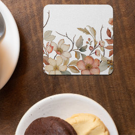 Porta-copo De Papel Quadrado Porta copos de queda de aquarela do outono