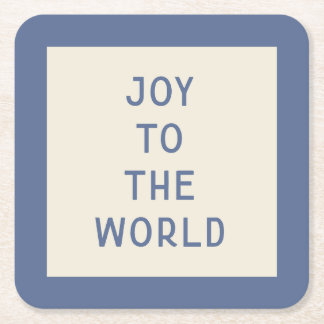 Porta-copo De Papel Quadrado Porta copos de tipografia de Carol de Natal minima