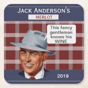 Porta-copo De Papel Quadrado Porta copos de vinho fino do Jack