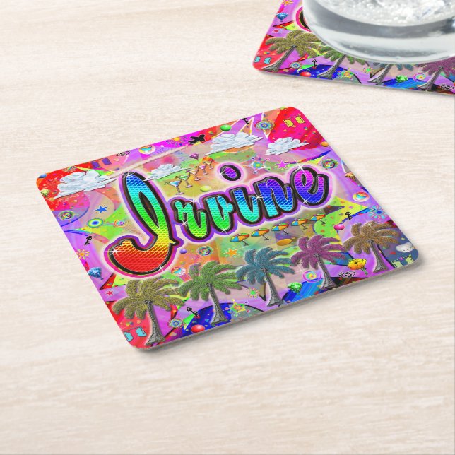 Porta-copo De Papel Quadrado Porta copos do Irvine Vista Express (Inclinado)