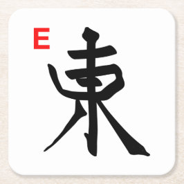 Porta-copo De Papel Quadrado Porta copos do leste do azulejo do Mah Jongg