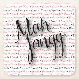 Porta-copo De Papel Quadrado Porta copos do Mah Jongg