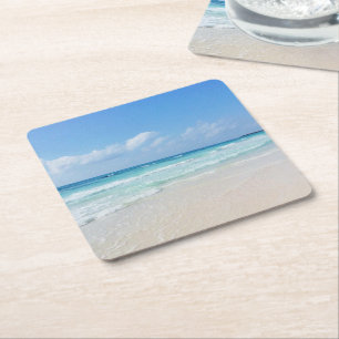 Porta-copo De Papel Quadrado Porta copos do Oceano Cozumel