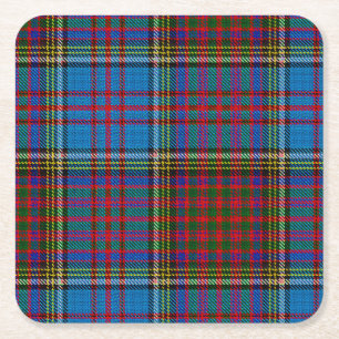 Porta-copo De Papel Quadrado Porta copos do Tartan do clã de Anderson