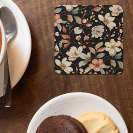 Porta-copo De Papel Quadrado Porta copos Floral do Autumn Elegante