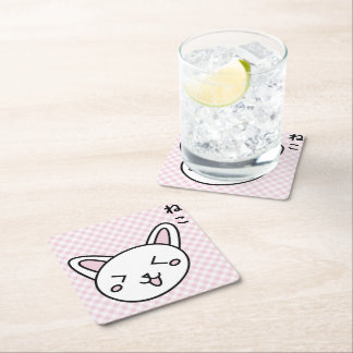 Porta-copo De Papel Quadrado Porta copos gatinho rosa