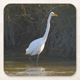 Porta-copo De Papel Quadrado Porta copos Heron Bird