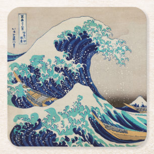 Porta-copo De Papel Quadrado Porta copos: HOKUSAI: A ONDA