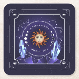 Porta-copo De Papel Quadrado Porta copos Mística Personalizada por Sol