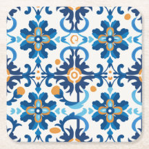 porta copos Mosaico 🟦 Terrazzo - Castanho e ferru