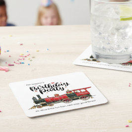 Porta-copo De Papel Quadrado Porta copos personalizada da Festa de aniversário