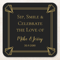 Porta copos personalizada estilo Art Deco 1920