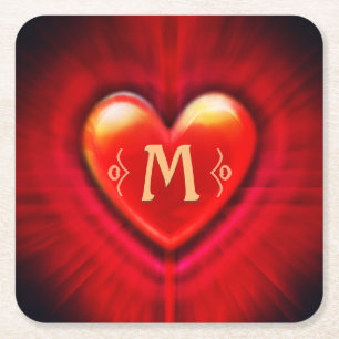 Porta-copo De Papel Quadrado Porta copos Pulso vermelho coração personalizado m