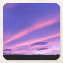 Porta-copo De Papel Quadrado Porta copos Roxo Sky Sunset