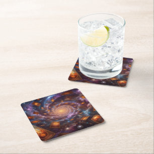 Porta-copo De Papel Quadrado Porta copos Tarot Vortex