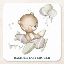 Porta-copo De Papel Quadrado Porta copos ursinho