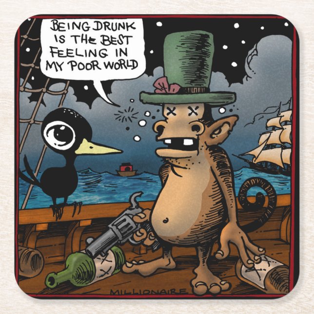 Porta-copo De Papel Quadrado Portas copos Bebados Bebidas (Frente)