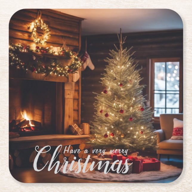 Porta-copo De Papel Quadrado Portas copos de cabina | Cena Cinco (Frente)